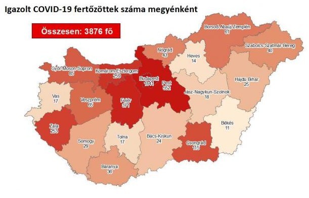 Ismét tovább csökkent az aktív fertőzöttek száma Magyarországon