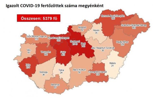 Kilencveneggyel nőtt a fertőzöttek száma Magyarországon