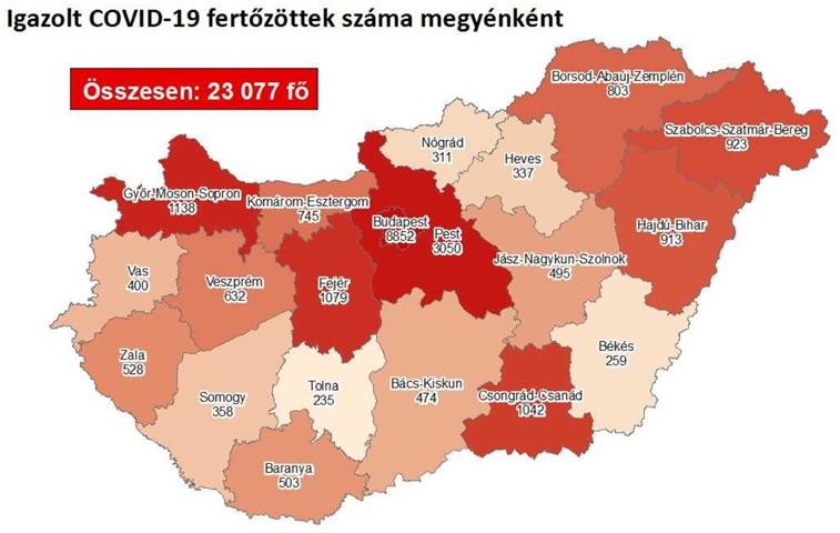 Koronavírus - Itt vannak a szombati adatok és a megyei lista