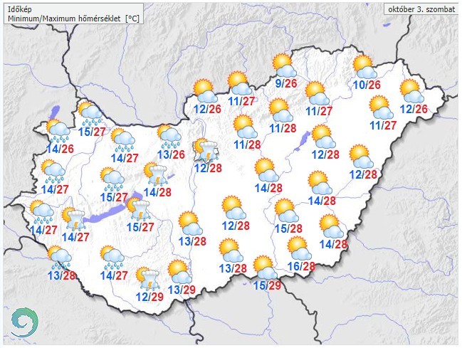 Weather forecast for Saturday morning