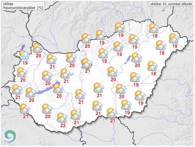 Weather forecast for Saturday afternoon