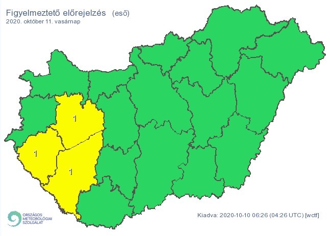 Figyelmeztető időjárás-előrejelzés vasárnapra - 