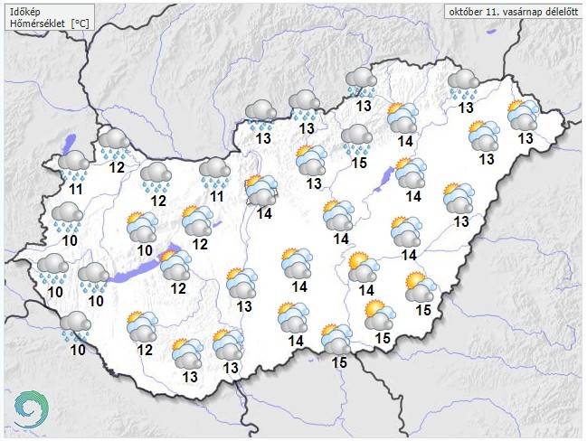 Weather forecast for Sunday morning