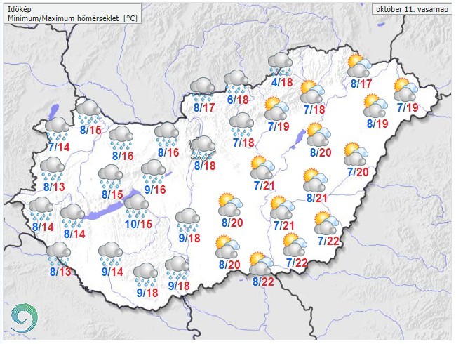 Weather forecast for Sunday