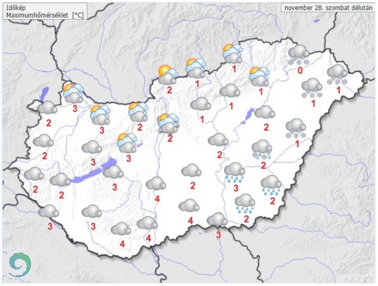 Weather forecast for Saturday afternoon