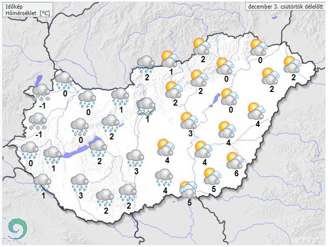 Weather forecast for Thursday morning