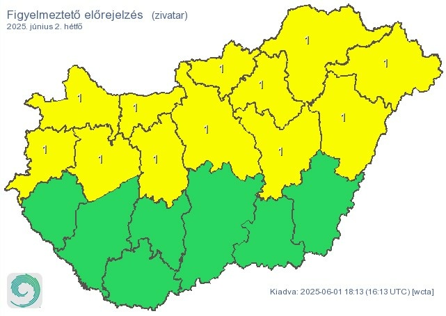 Időjárás-előrejelzés hétfő