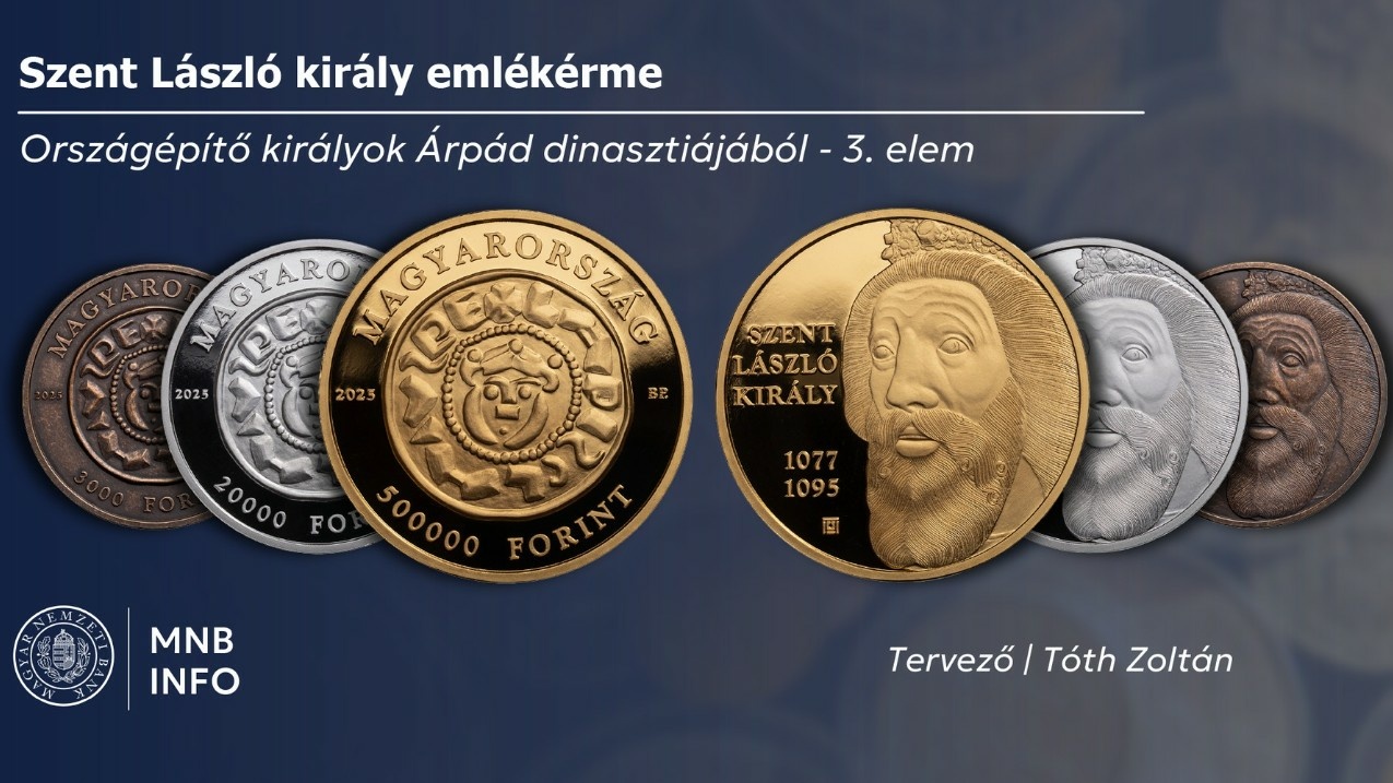 Az MNB legértékesebb 2025-ös emlékérméje Szent László király előtt tiszteleg