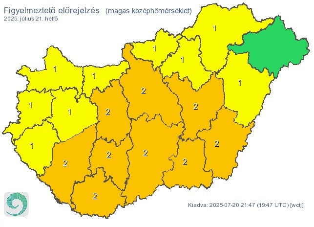 Időjárás-előrejelzés hétfő