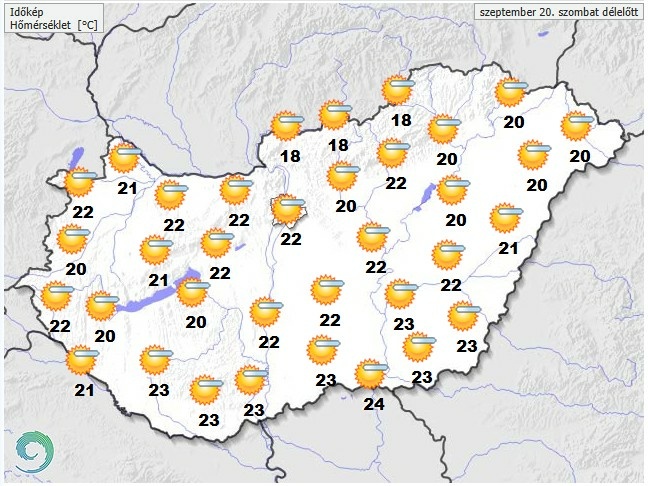 Időjárás-előrejelzés szombat délelőttre