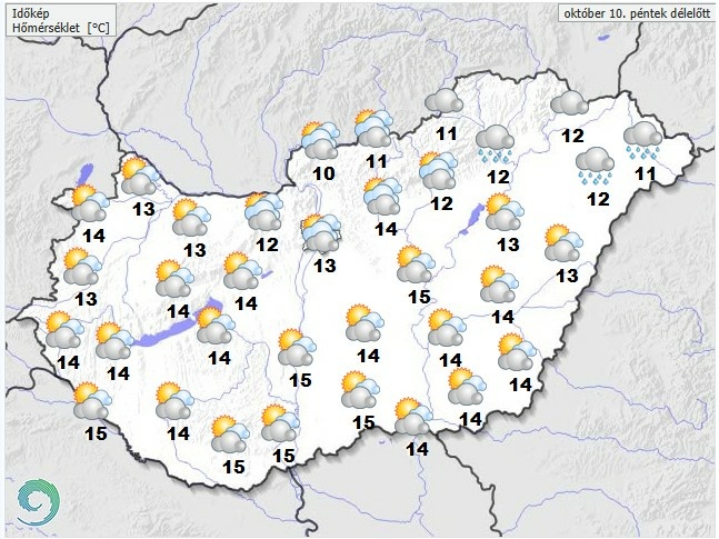 Időjárás-előrejelzés péntekre