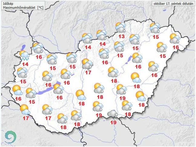 Időjárás-előrejelzés péntekre