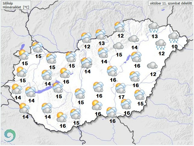 Időjárás-előrejelzés szombat délelőttre