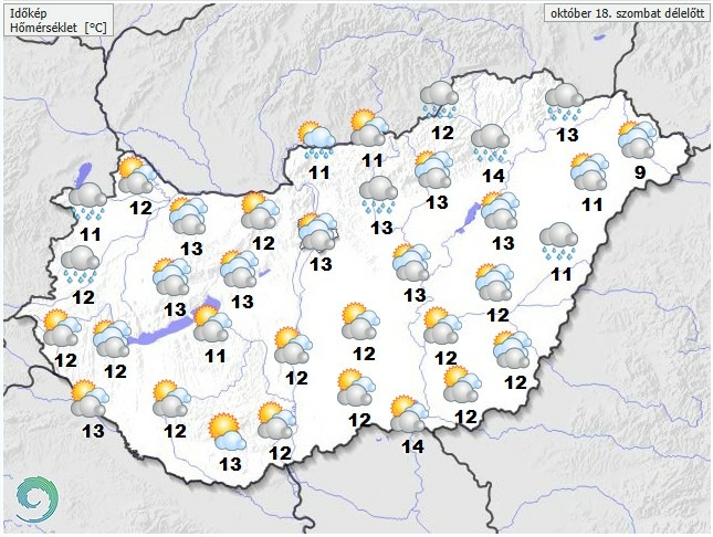 Időjárás-előrejelzés szombat délelőttre