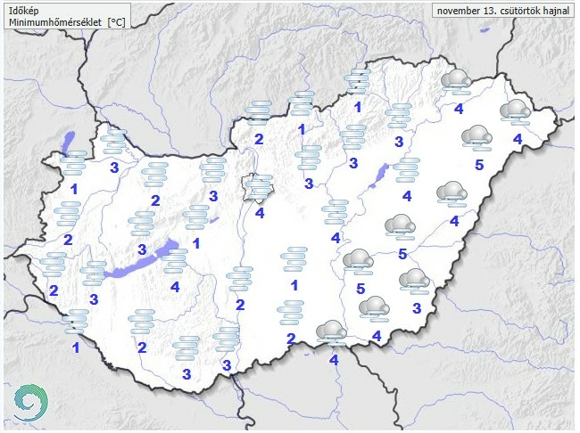 Időjárás-előrejelzés csütörtök délelőttre
