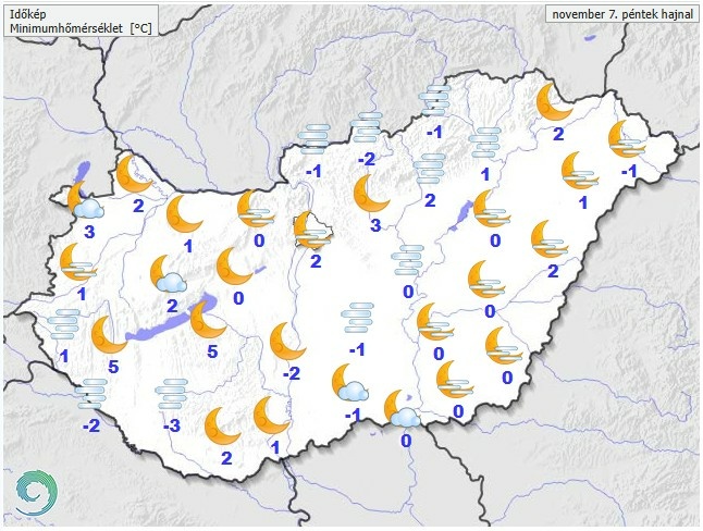 Időjárás-előrejelzés péntekre