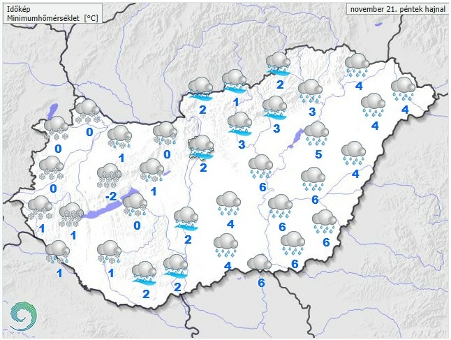 Időjárás-előrejelzés péntekre