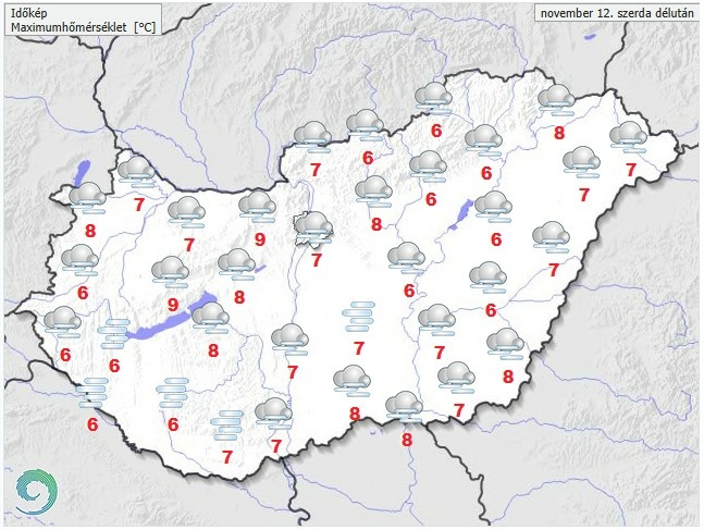 Időjárás-előrejelzés szerda délutánra