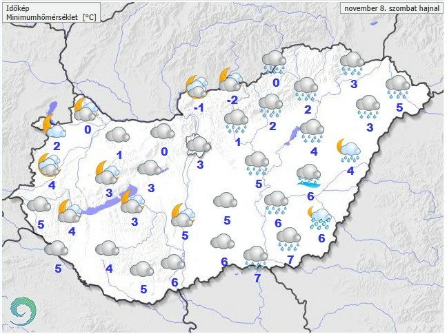 Időjárás-előrejelzés szombat délelőttre