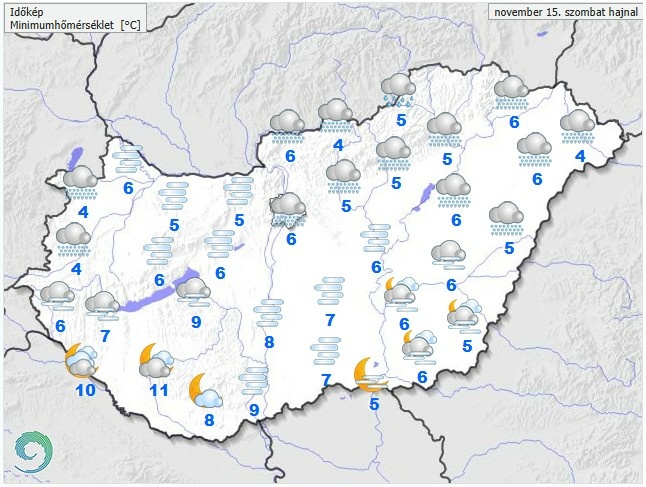 Időjárás-előrejelzés szombat délelőttre