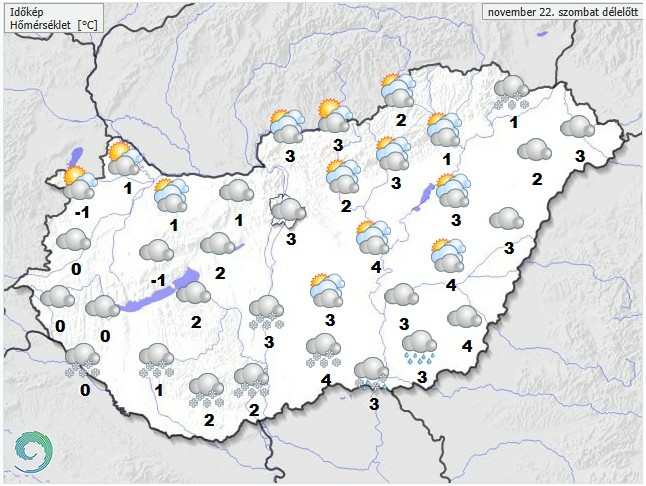 Időjárás-előrejelzés szombat délelőttre