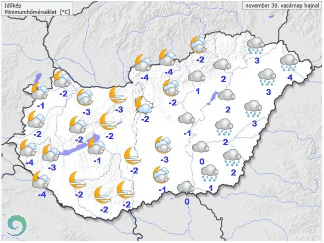 Időjárás-előrejelzés vasárnap délelőttre