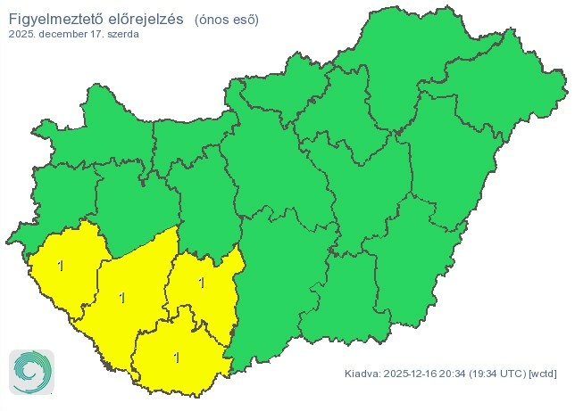 Időjárás-előrejelzés szerda 
