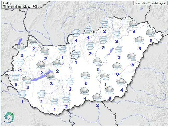 Időjárás-előrejelzés kedd délelőttre