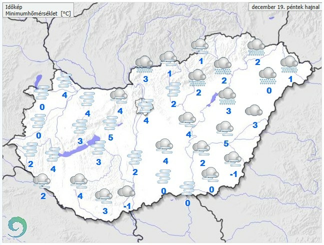 Időjárás-előrejelzés péntekre