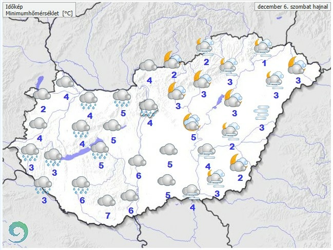Időjárás-előrejelzés szombat délelőttre