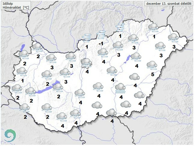 Időjárás-előrejelzés szombat délelőttre