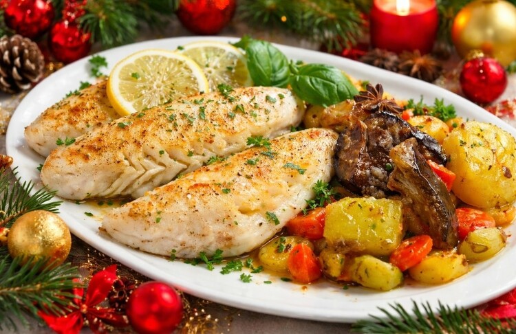 Citromos-fokhagymás tepsis hal zöldségekkel