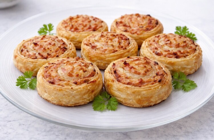 Ropogós pizzás csigák