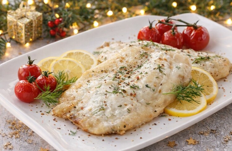 Tepsiben sült tejszínes-kapros halfilé