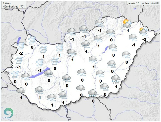 Időjárás-előrejelzés péntekre