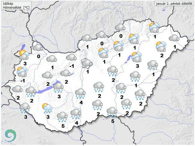 Időjárás-előrejelzés péntekre