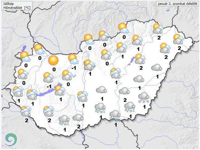 Időjárás-előrejelzés szombat délelőttre