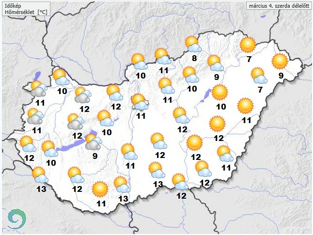 Friss időjárás-előrejelzés Vince napjára