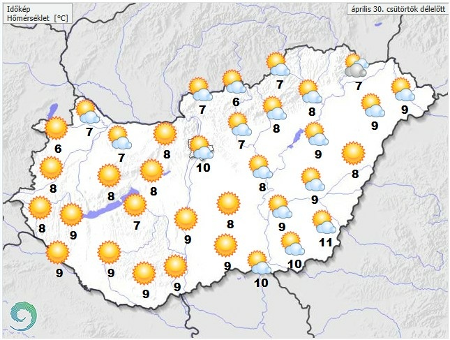 Friss időjárás-előrejelzés Vince napjára