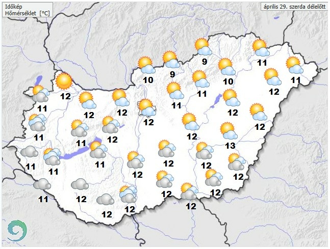Friss időjárás-előrejelzés Vince napjára