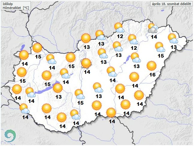 Időjárás-előrejelzés szombat délelőttre