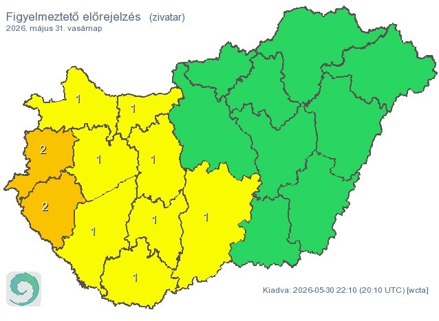 Időjárás-előrejelzés vasárnap délelőttre