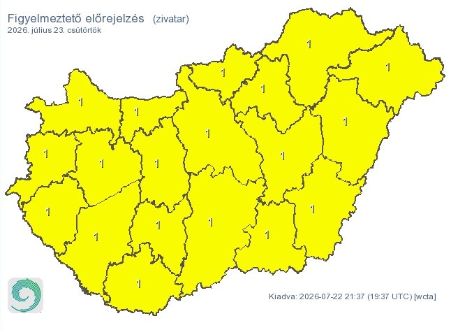 Időjárás-előrejelzés csütörtök