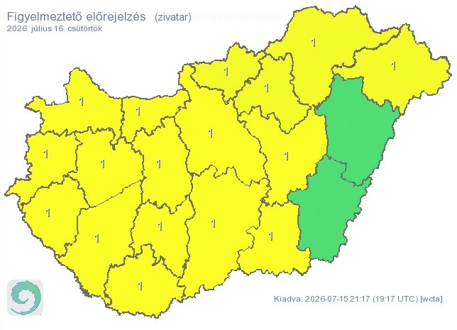 Időjárás-előrejelzés csütörtök