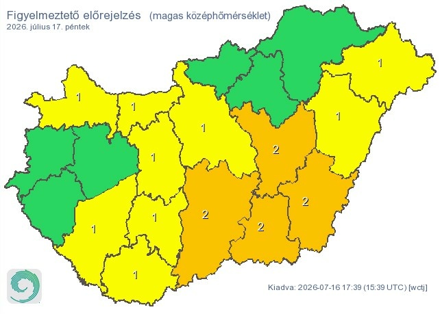 Időjárás-előrejelzés péntekre