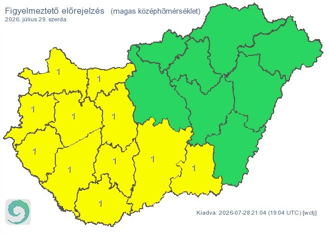 Időjárás-előrejelzés szerdára
