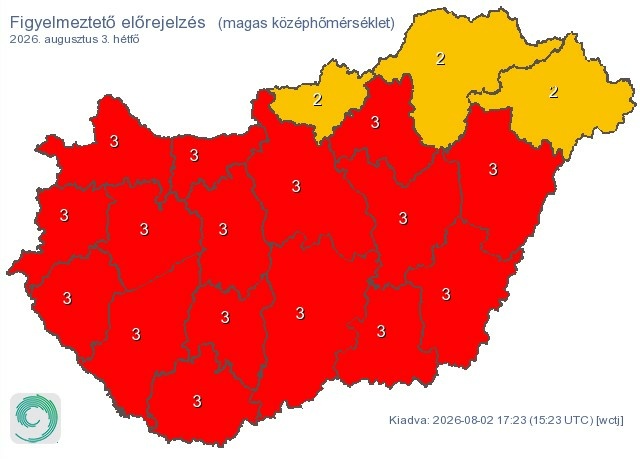 Időjárás-előrejelzés hétfő délelőttre