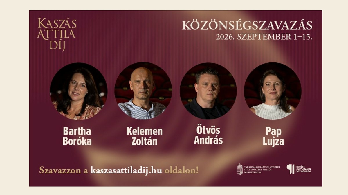 Kaszás Attila-díj: bejelentették a jelölteket, szeptember 15-ig tart a szavazás