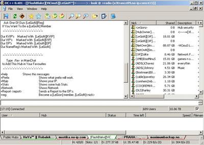 DC++ minden elérhető DC++