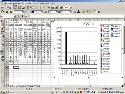 Az OpenOffice táblázatkezelője OpenOffice